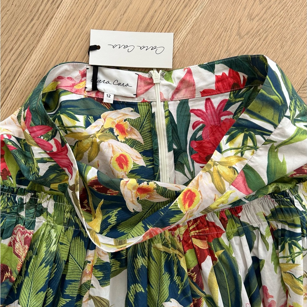 Cara Cara Tisbury Poplin Floral MIDI Skirt 12
